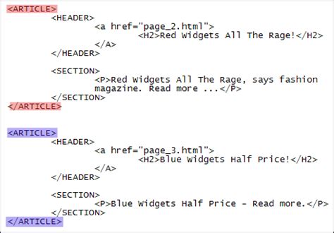 HTML article Tag .
